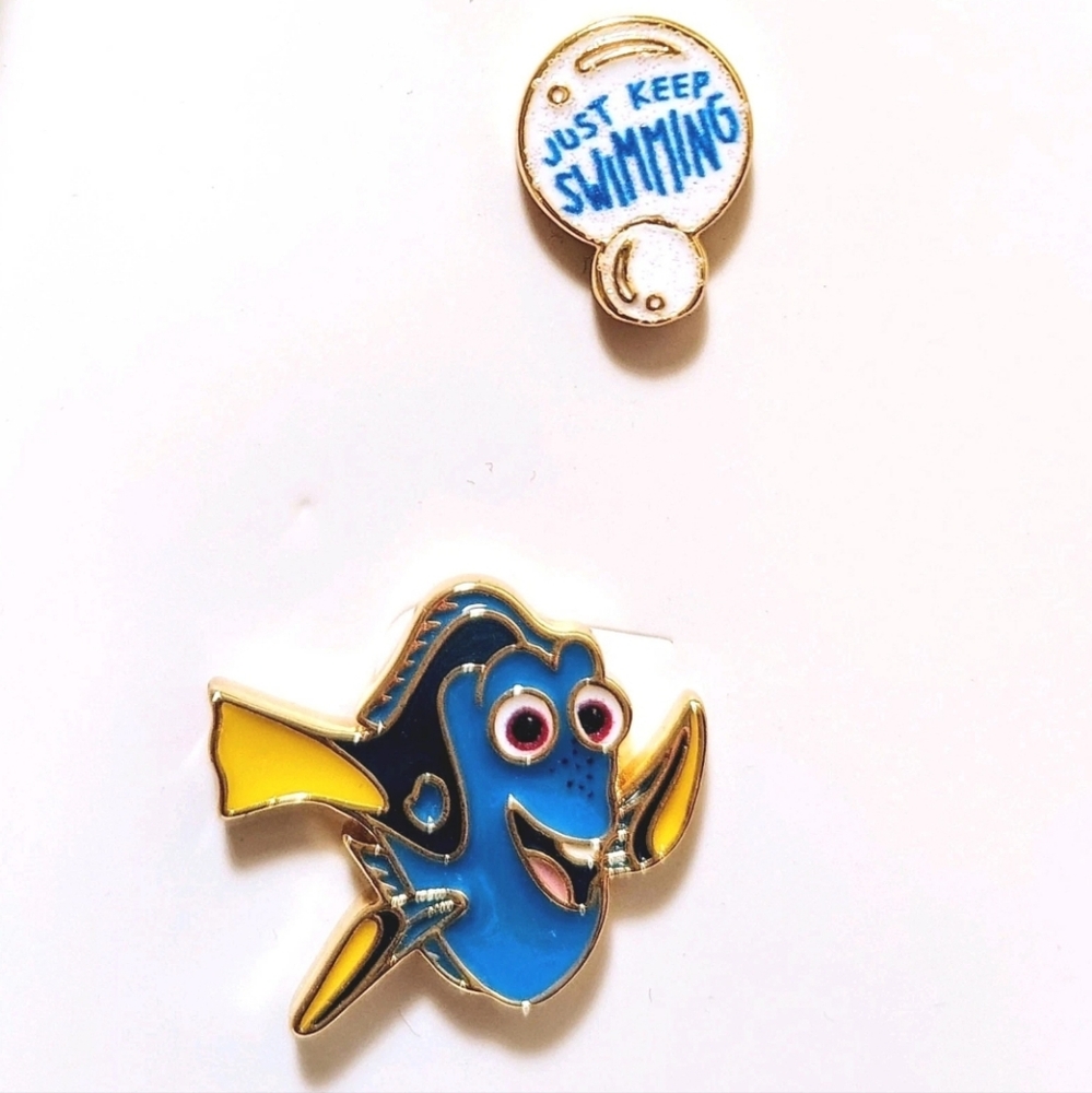 NEW Dory Just Keep Swimming 2-Hole Set Earrings Baublebar Disney Finding Nemo